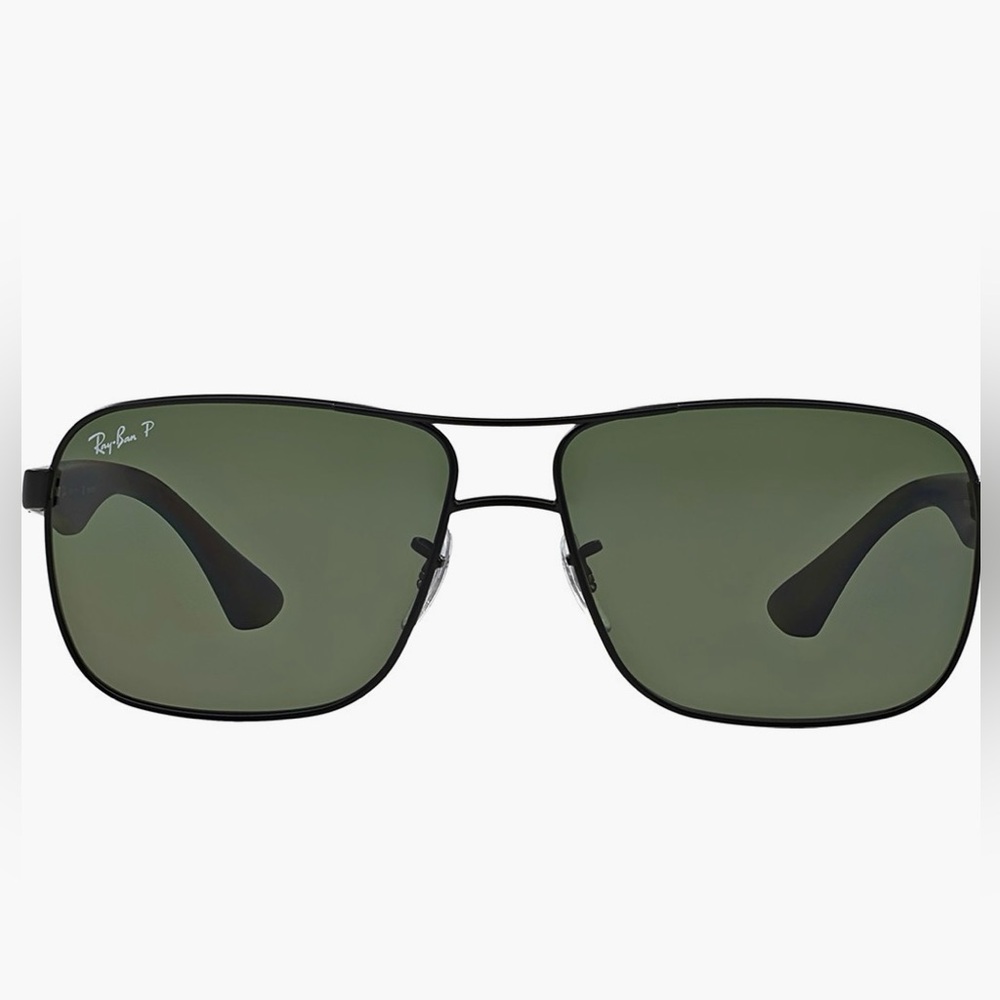 Ray Ban 59mm polarized navigator sunglasses in matte black.